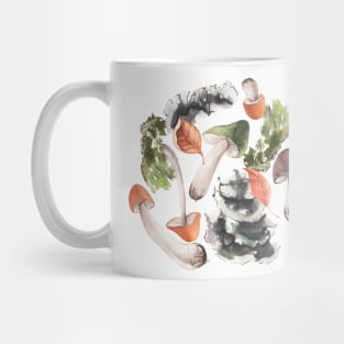 Watercolor Autumn Mushrooms Fungi Mug